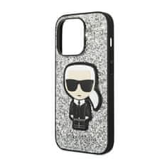 Karl Lagerfeld Karl Lagerfeld Glitter Flakes Ikonik - Ohišje za iPhone 14 Pro Max (srebrno)