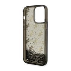 Guess Guess Liquid Glitter Transculent 4G - Ohišje za iPhone 14 Pro Max (črno)