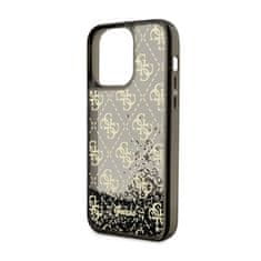 Guess Guess Liquid Glitter Transculent 4G - Ohišje za iPhone 14 Pro Max (črno)