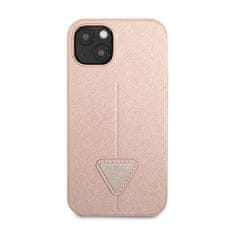 Guess Guess Saffiano Triangle Logo Case - Ohišje za iPhone 14 (roza)