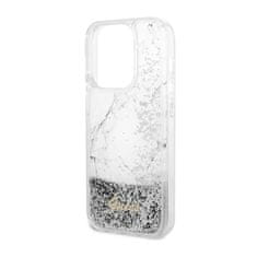 Guess Guess Liquid Glitter Marble - Ohišje za iPhone 14 Pro (belo)