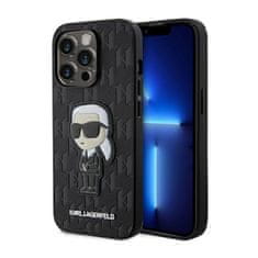 Karl Lagerfeld Karl Lagerfeld Saffiano Monogram NFT Ikonik - Ohišje za iPhone 14 Pro Max (črno)