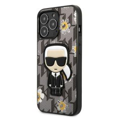 Karl Lagerfeld Karl Lagerfeld Iconic Karl Flower - Ohišje za iPhone 13 Pro (sivo)