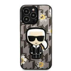 Karl Lagerfeld Karl Lagerfeld Iconic Karl Flower - Ohišje za iPhone 13 Pro Max (sivo)