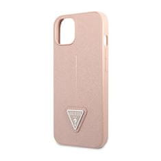 Guess Guess Saffiano Triangle Logo Case - Ohišje za iPhone 14 (roza)