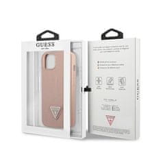 Guess Guess Saffiano Triangle Logo Case - Ohišje za iPhone 14 (roza)