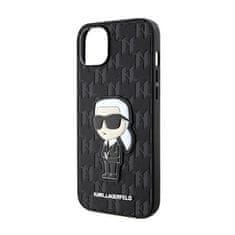 Karl Lagerfeld Karl Lagerfeld Saffiano Monogram NFT Ikonik - etui za iPhone 14 Plus (črno)