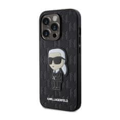 Karl Lagerfeld Karl Lagerfeld Saffiano Monogram NFT Ikonik - Ohišje za iPhone 14 Pro Max (črno)