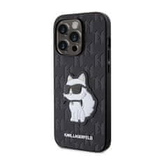 Karl Lagerfeld Karl Lagerfeld Saffiano Monogram NFT Choupette - Ohišje za iPhone 14 Pro Max (črno)