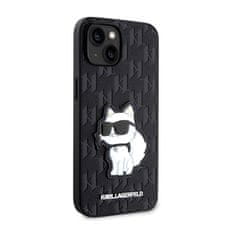 Karl Lagerfeld Karl Lagerfeld Saffiano Monogram NFT Choupette - etui za iPhone 14 Plus (črno)