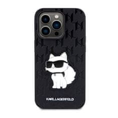 Karl Lagerfeld Karl Lagerfeld Saffiano Monogram NFT Choupette - Ohišje za iPhone 14 Pro Max (črno)