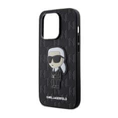 Karl Lagerfeld Karl Lagerfeld Saffiano Monogram NFT Ikonik - Ohišje za iPhone 14 Pro Max (črno)