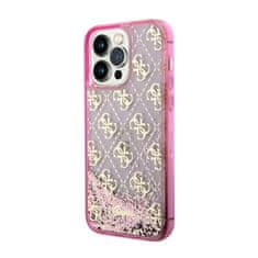 Guess Guess Liquid Glitter Transculent 4G - Ohišje za iPhone 14 Pro Max (roza)