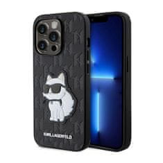 Karl Lagerfeld Karl Lagerfeld Saffiano Monogram NFT Choupette - Ohišje za iPhone 14 Pro Max (črno)