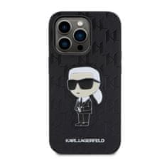 Karl Lagerfeld Karl Lagerfeld Saffiano Monogram NFT Ikonik - Ohišje za iPhone 14 Pro Max (črno)