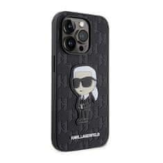 Karl Lagerfeld Karl Lagerfeld Saffiano Monogram NFT Ikonik - Ohišje za iPhone 14 Pro Max (črno)