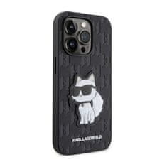 Karl Lagerfeld Karl Lagerfeld Saffiano Monogram NFT Choupette - Ohišje za iPhone 14 Pro Max (črno)