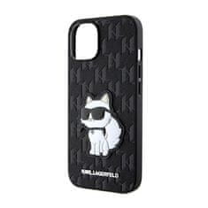 Karl Lagerfeld Karl Lagerfeld Saffiano Monogram NFT Choupette - etui za iPhone 14 Plus (črno)