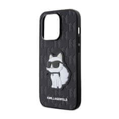 Karl Lagerfeld Karl Lagerfeld Saffiano Monogram NFT Choupette - Ohišje za iPhone 14 Pro Max (črno)