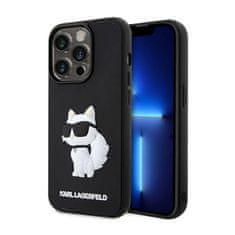 Karl Lagerfeld Karl Lagerfeld 3D gumijasto ohišje NFT Choupette - Ohišje za iPhone 14 Pro Max (črno)