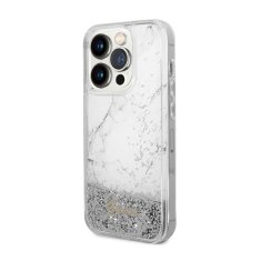 Guess Guess Liquid Glitter Marble - Ohišje za iPhone 14 Pro Max (belo)