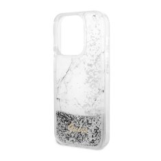 Guess Guess Liquid Glitter Marble - Ohišje za iPhone 14 Pro Max (belo)