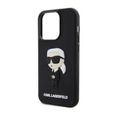 Karl Lagerfeld Karl Lagerfeld 3D gumijasto ohišje NFT Ikonik - iPhone 14 Pro (črno)