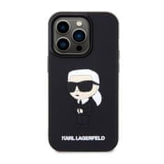 Karl Lagerfeld Karl Lagerfeld 3D gumijasto ohišje NFT Ikonik - iPhone 14 Pro (črno)