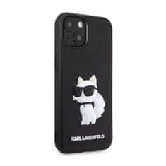 Karl Lagerfeld Karl Lagerfeld 3D gumijasto ohišje NFT Choupette - Ohišje za iPhone 14 (črno)