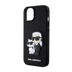 Karl Lagerfeld Karl Lagerfeld NFT Saffiano Karl &amp; Choupette - Ohišje za iPhone 14 (črno)