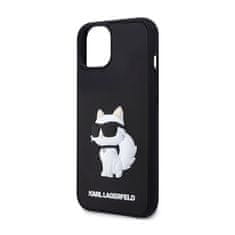 Karl Lagerfeld Karl Lagerfeld 3D gumijasto ohišje NFT Choupette - Ohišje za iPhone 14 (črno)