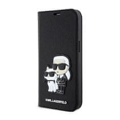 Karl Lagerfeld Karl Lagerfeld Booktype NFT Saffiano Karl & Choupette - etui za iPhone 14 (črno)