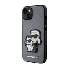 Karl Lagerfeld Karl Lagerfeld NFT Saffiano Karl &amp; Choupette - Ohišje za iPhone 14 (srebrno)