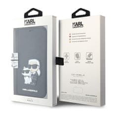 Karl Lagerfeld Karl Lagerfeld Booktype NFT Saffiano Karl & Choupette - etui za iPhone 14 (črno)