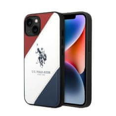 US Polo US Polo Assn Tricolor Embossed - Ohišje za iPhone 14 Plus (belo)