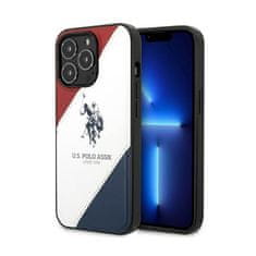 US Polo US Polo Assn Tricolor Embossed - Ohišje za iPhone 14 Pro Max (belo)