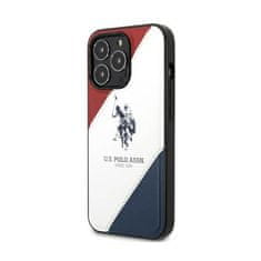 US Polo US Polo Assn Tricolor Embossed - Ohišje za iPhone 14 Pro Max (belo)