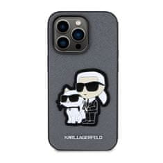 Karl Lagerfeld Karl Lagerfeld NFT Saffiano Karl & Choupette - Ohišje za iPhone 14 Pro (srebrno)