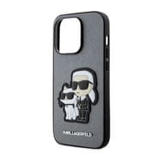 Karl Lagerfeld Karl Lagerfeld NFT Saffiano Karl & Choupette - Ohišje za iPhone 14 Pro (srebrno)