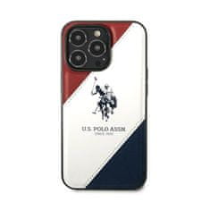 US Polo US Polo Assn Tricolor Embossed - Ohišje za iPhone 14 Pro Max (belo)