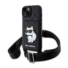 Karl Lagerfeld Karl Lagerfeld Crossbody NFT Saffiano Monogram Choupette - etui za iPhone 14 (črno)