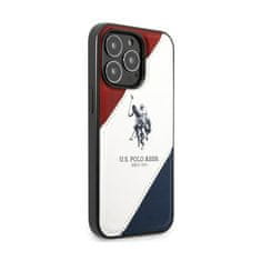 US Polo US Polo Assn Tricolor Embossed - Ohišje za iPhone 14 Pro Max (belo)