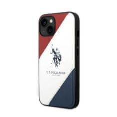 US Polo US Polo Assn Tricolor Embossed - Ohišje za iPhone 14 (belo)