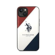 US Polo US Polo Assn Tricolor Embossed - Ohišje za iPhone 14 (belo)