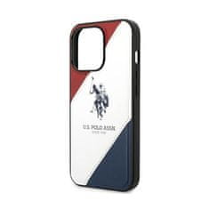 US Polo US Polo Assn Tricolor Embossed - Ohišje za iPhone 14 Pro Max (belo)