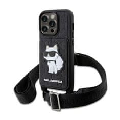 Karl Lagerfeld Karl Lagerfeld Crossbody NFT Saffiano Monogram Choupette - Ohišje za iPhone 14 Pro (črno)