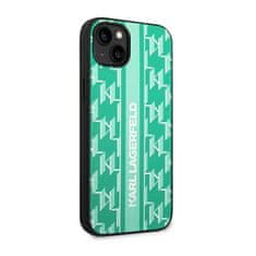 Karl Lagerfeld Karl Lagerfeld Monogram Stripe - Ohišje za iPhone 14 Plus (zeleno)