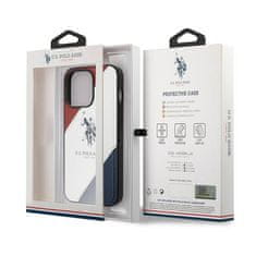 US Polo US Polo Assn Tricolor Embossed - Ohišje za iPhone 14 Pro Max (belo)