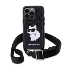 Karl Lagerfeld Karl Lagerfeld Crossbody NFT Saffiano Monogram Choupette - Ohišje za iPhone 14 Pro (črno)