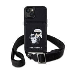 Karl Lagerfeld Karl Lagerfeld Crosssbody NFT Saffiano Karl &amp; Choupette - etui za iPhone 14 (črno)